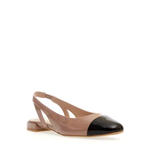 Slingback bassa vernice nude e nero: scopri le scarpe Stuart Weitzman