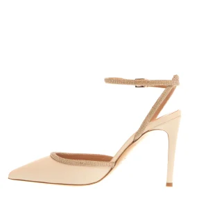 slingback nappa avorio strass tacco 90 mm
