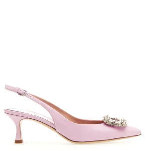 Slingback rosa con fibbia strass: eleganza e stile da NINALILOU