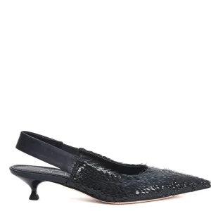 slingback scaglie blu notte