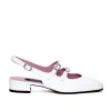 slingback vernice bianca tacco 30 mm