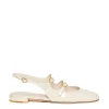 slingback vernice bianco cinturino
