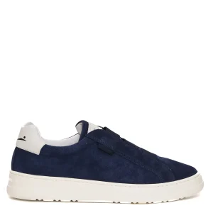 slip-on camoscio blu