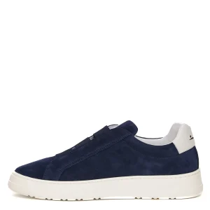 slip-on camoscio blu