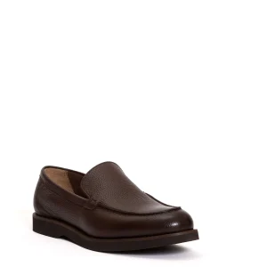 Slipper in pelle testurizzata marrone Doucal's: acquista online