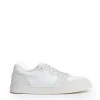 snakers pelle e camoscio bianco