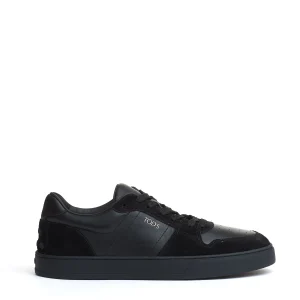 sneakers basket camoscio e pelle nera