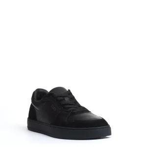 sneakers basket camoscio e pelle nera