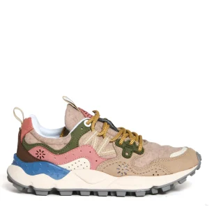 sneakers beige, verde e rosa