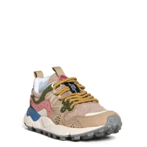 sneakers beige, verde e rosa