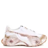 sneakers bianca e beige dipinta a mano