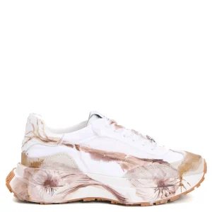 sneakers bianca e beige dipinta a mano