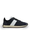 sneakers camoscio blu e tessuti