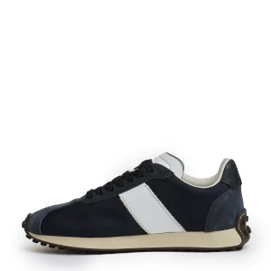 sneakers camoscio blu e tessuti
