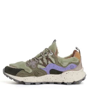 sneakers lilla e pelo verde