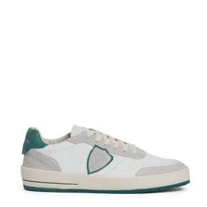 sneakers Nice pelle bianco spoiler verde