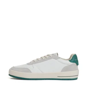 sneakers Nice pelle bianco spoiler verde