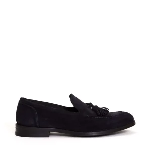 SORELLE PEREGO - Blue Suede Moccasin: Stylish Tasselled Footwear