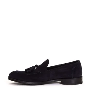 SORELLE PEREGO - Blue Suede Moccasin: Stylish Tasselled Footwear