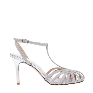 SORELLE PEREGO - Elegant Silver Glitter Sandals with Straps