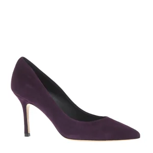 SORELLE PEREGO - Elegante scarpa in camoscio viola con tacco da 85 mm