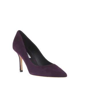 SORELLE PEREGO - Elegante scarpa in camoscio viola con tacco da 85 mm