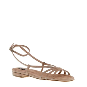 SORELLE PEREGO - Sandali eleganti in camoscio cipria