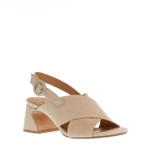 SORELLE PEREGO - Sandalo incrocio camoscio beige: eleganza estiva