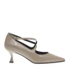 SORELLE PEREGO - Scarpe grigie in vernice con tacco da 55 mm