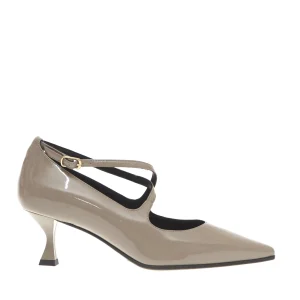 SORELLE PEREGO - Scarpe grigie in vernice con tacco da 55 mm