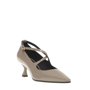 SORELLE PEREGO - Scarpe grigie in vernice con tacco da 55 mm