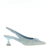 SORELLE PEREGO - Slingback tessuto azzurro: eleganza e comfort