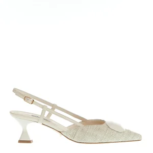 SORELLE PEREGO - Slingback Tessuto Beige: Eleganza e Comfort