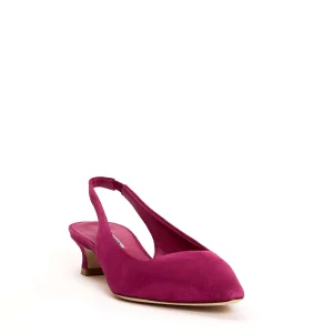 SORELLE PEREGO - Slingback fuchsia camosic: scarpe tacco 40mm