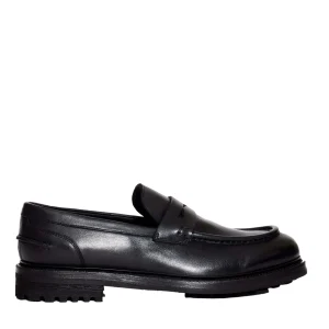 SORELLE PEREGO - Tank Black Leather Moccasin: Stylish Footwear