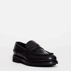 SORELLE PEREGO - Tank Black Leather Moccasin: Stylish Footwear