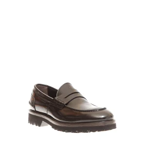 SORELLE PEREGO: Scarpe Mocassino in Pelle Scamosciata Marrone Scuro
