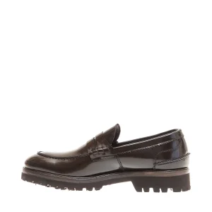 SORELLE PEREGO: Scarpe Mocassino in Pelle Scamosciata Marrone Scuro