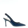 SORELLE PEREGO: Slingback Vernice Blu Tacco 85 mm - Acquista Online!