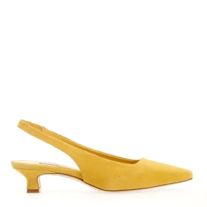 SORELLE PEREGO: Slingback in camoscio giallo, scarpe di tendenza