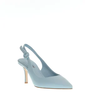 SORELLE PEREGO: Slingback in pelle azzurra di tendenza