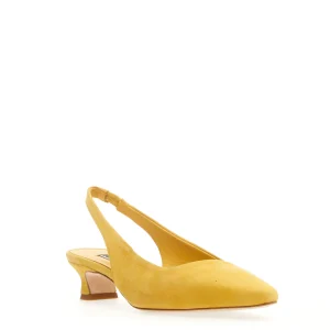 SORELLE PEREGO: Slingback in camoscio giallo, scarpe di tendenza