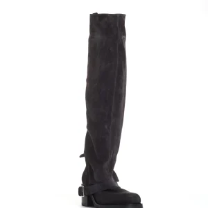 stivale biker camoscio antracite