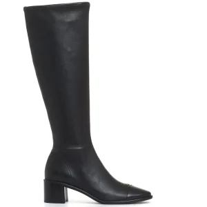 stivale elasticizzato nero tacco 50 mm