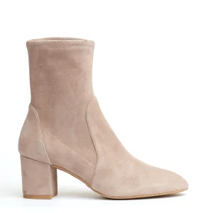 stivaletto camoscio beige 70 mm