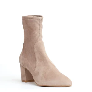 stivaletto camoscio beige 70 mm