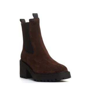 stivaletto camoscio marrone tacco 50