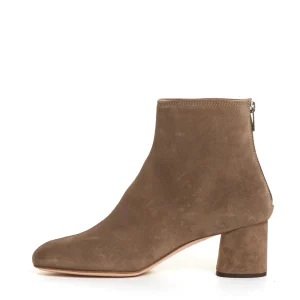 stivaletto camoscio taupe tacco 60 mm