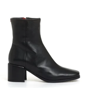 stivaletto pelle nera tacco 60 mm