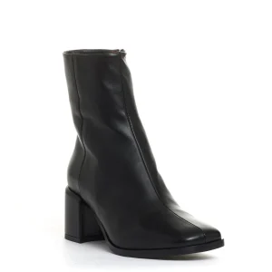 stivaletto pelle nera tacco 60 mm